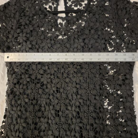 Joie Cotton Crochet Lace Dress Black XS - Picture 9 of 12